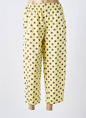 Pantalon droit stretch taille normale jaune FARFALLA femme