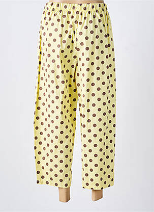 Pantalon droit stretch taille normale jaune FARFALLA femme