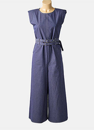 Combi-pantalon fermeture zippée au dos manches courtes bleu Y.A.S femme