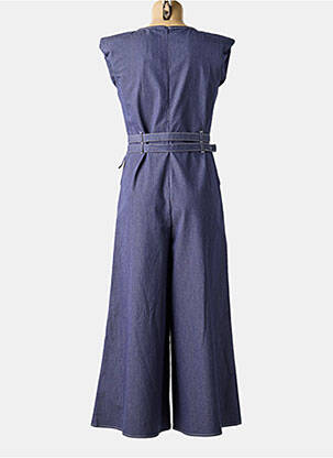 Combi-pantalon fermeture zippée au dos manches courtes bleu Y.A.S femme