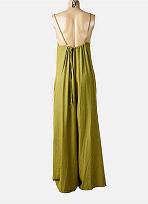 Combi-pantalon fines bretelles fines bretelles vert FARFALLA femme