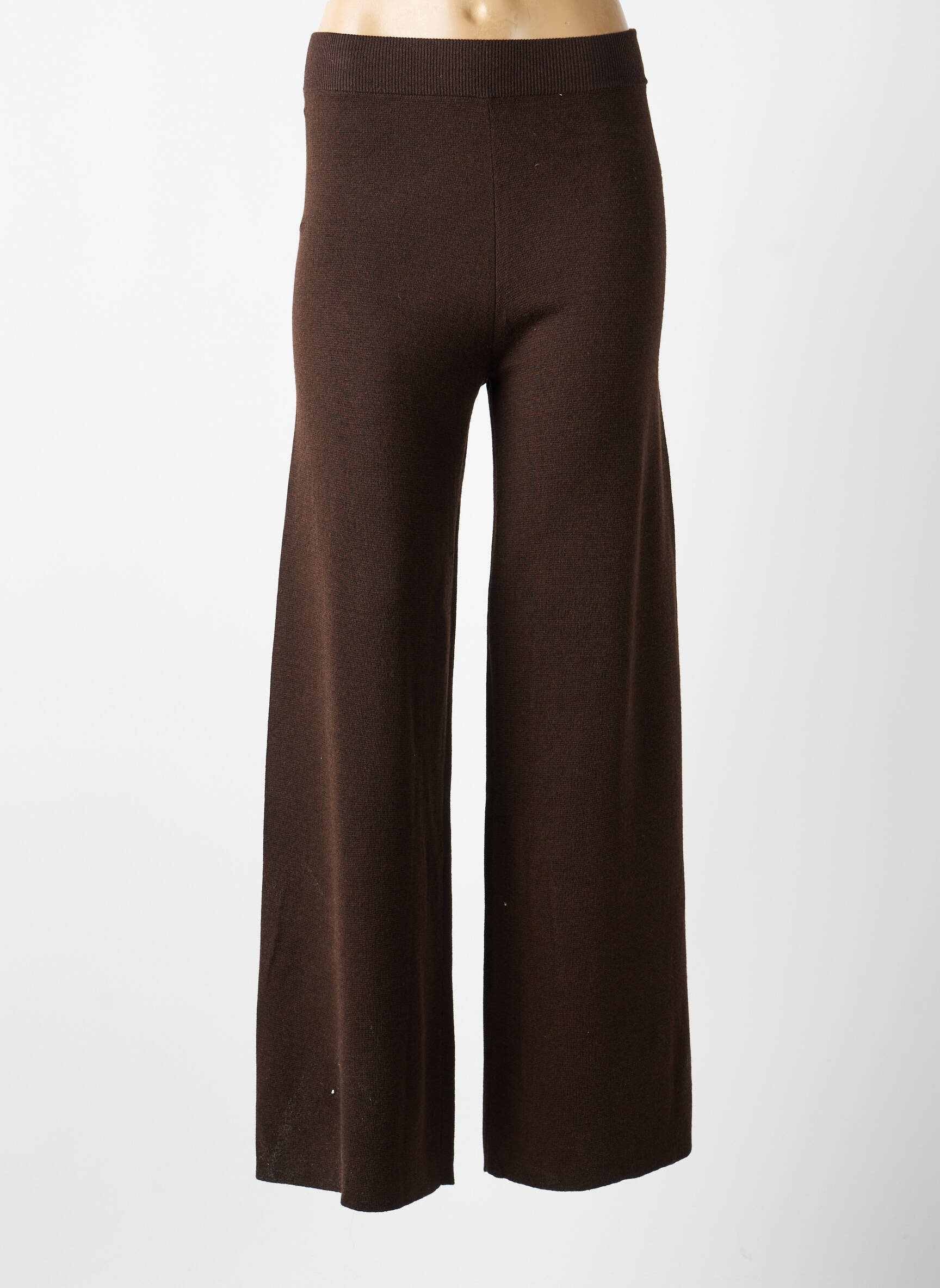Pantalon large taille normale taille normale marron GRACE & MILA femme