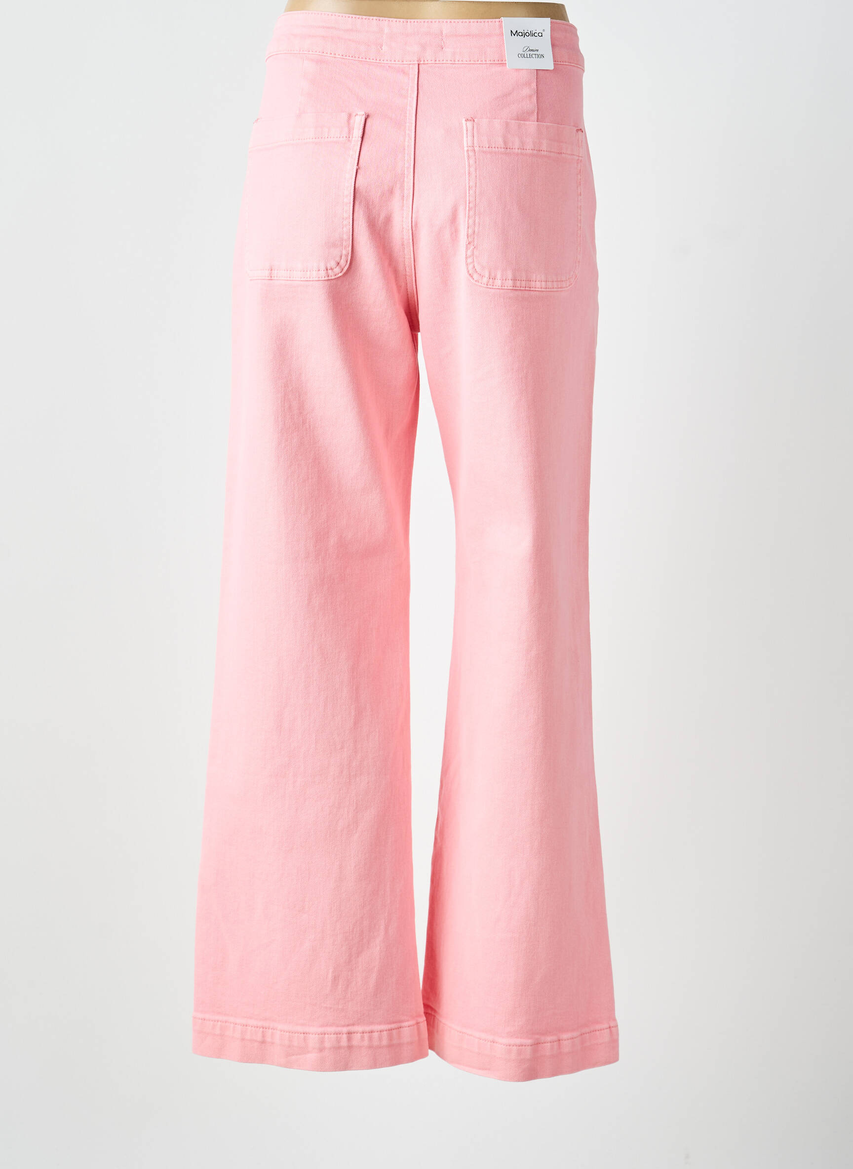 Jeans coupe droite taille normale taille normale rose MAJOLICA femme