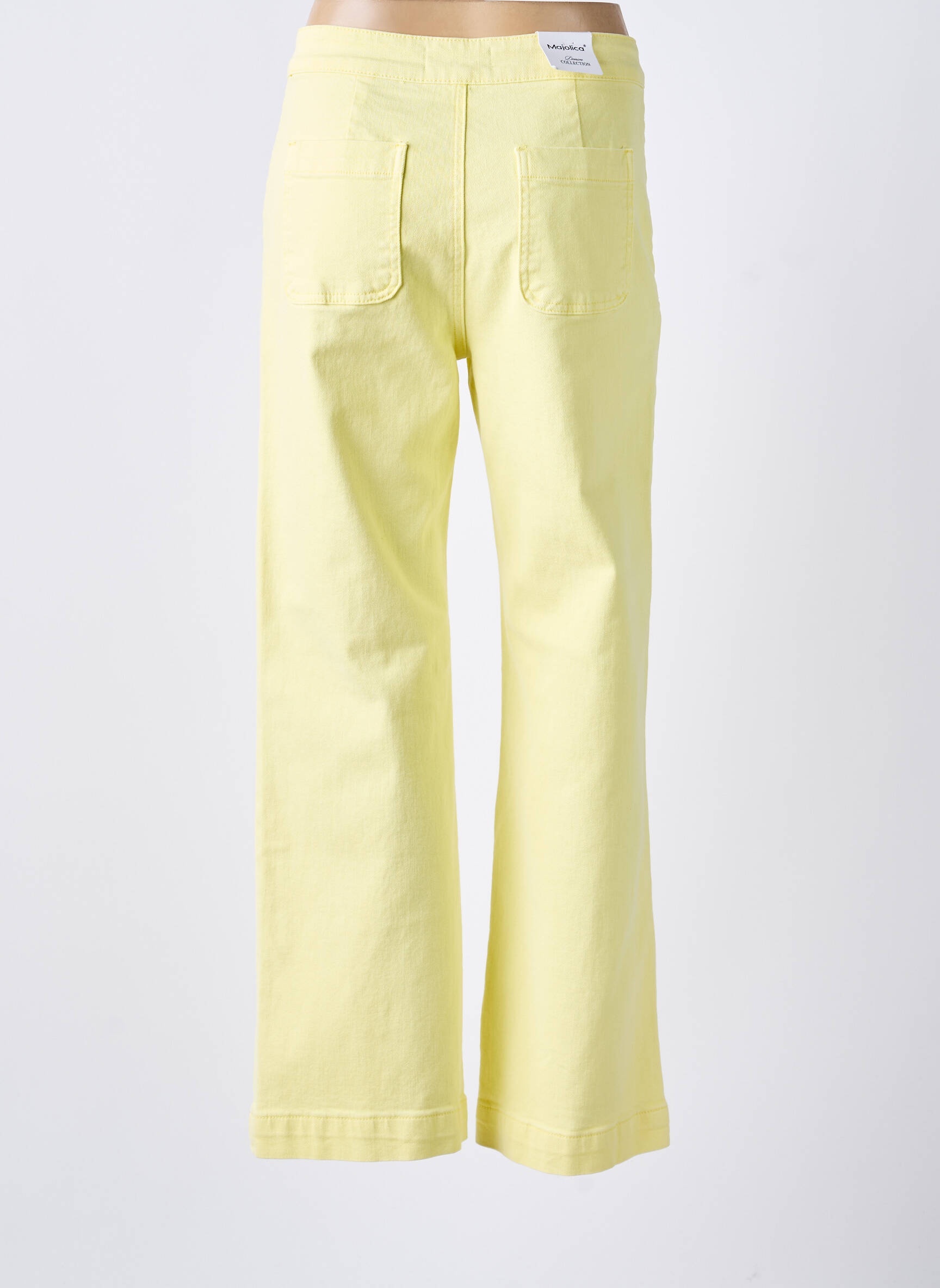 Jeans coupe droite taille normale taille normale jaune MAJOLICA femme