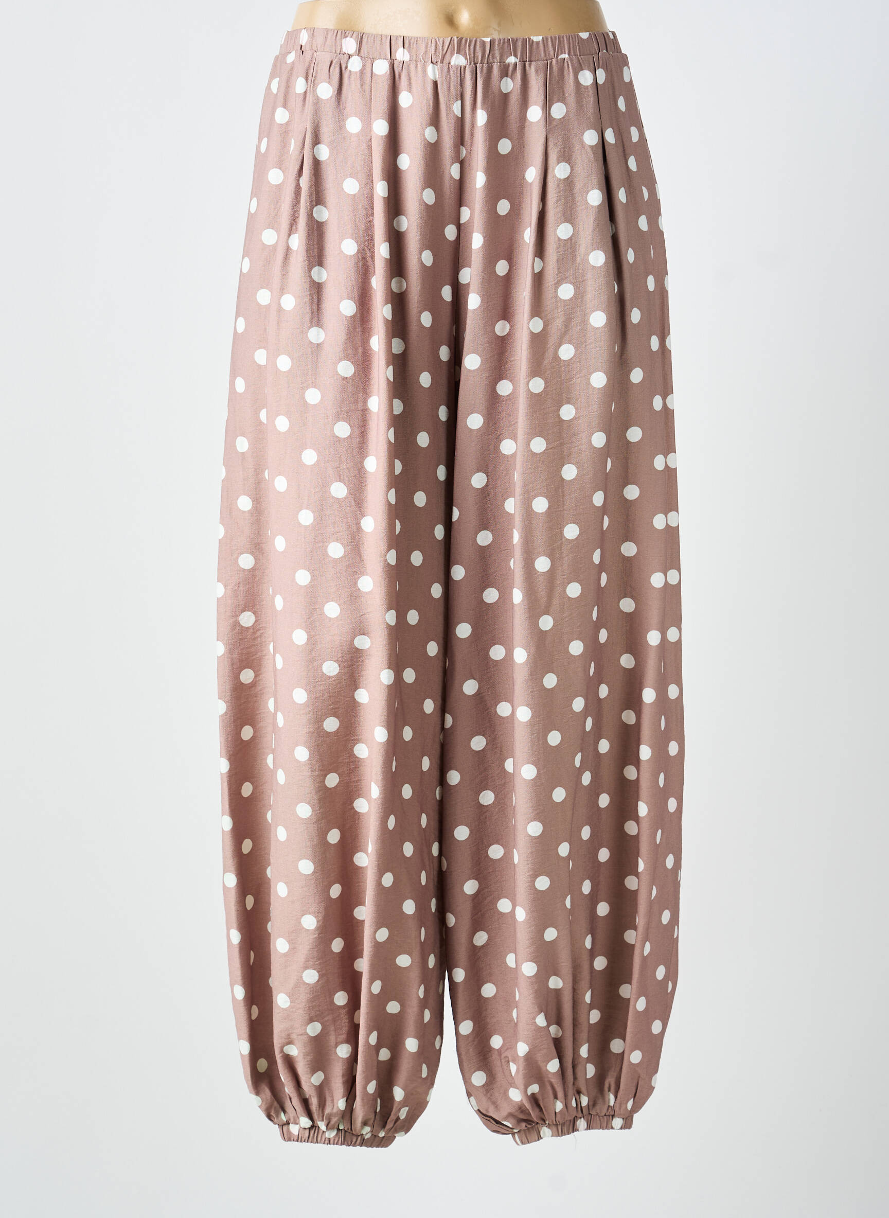 Pantalon large taille normale taille normale marron KILKY femme