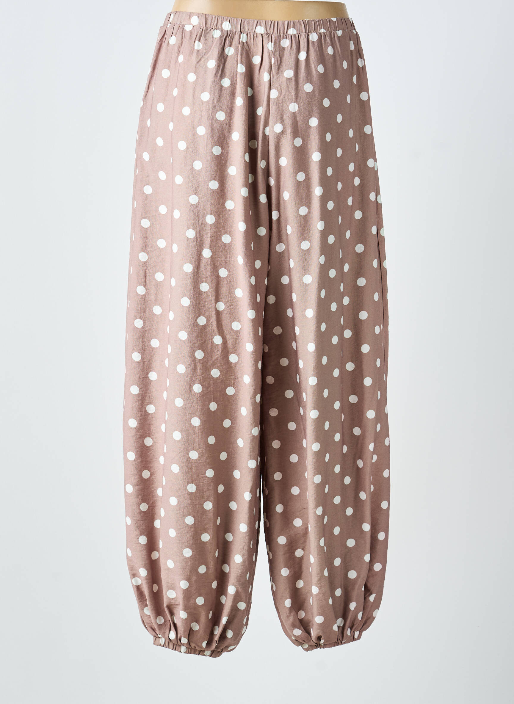 Pantalon large taille normale taille normale marron KILKY femme