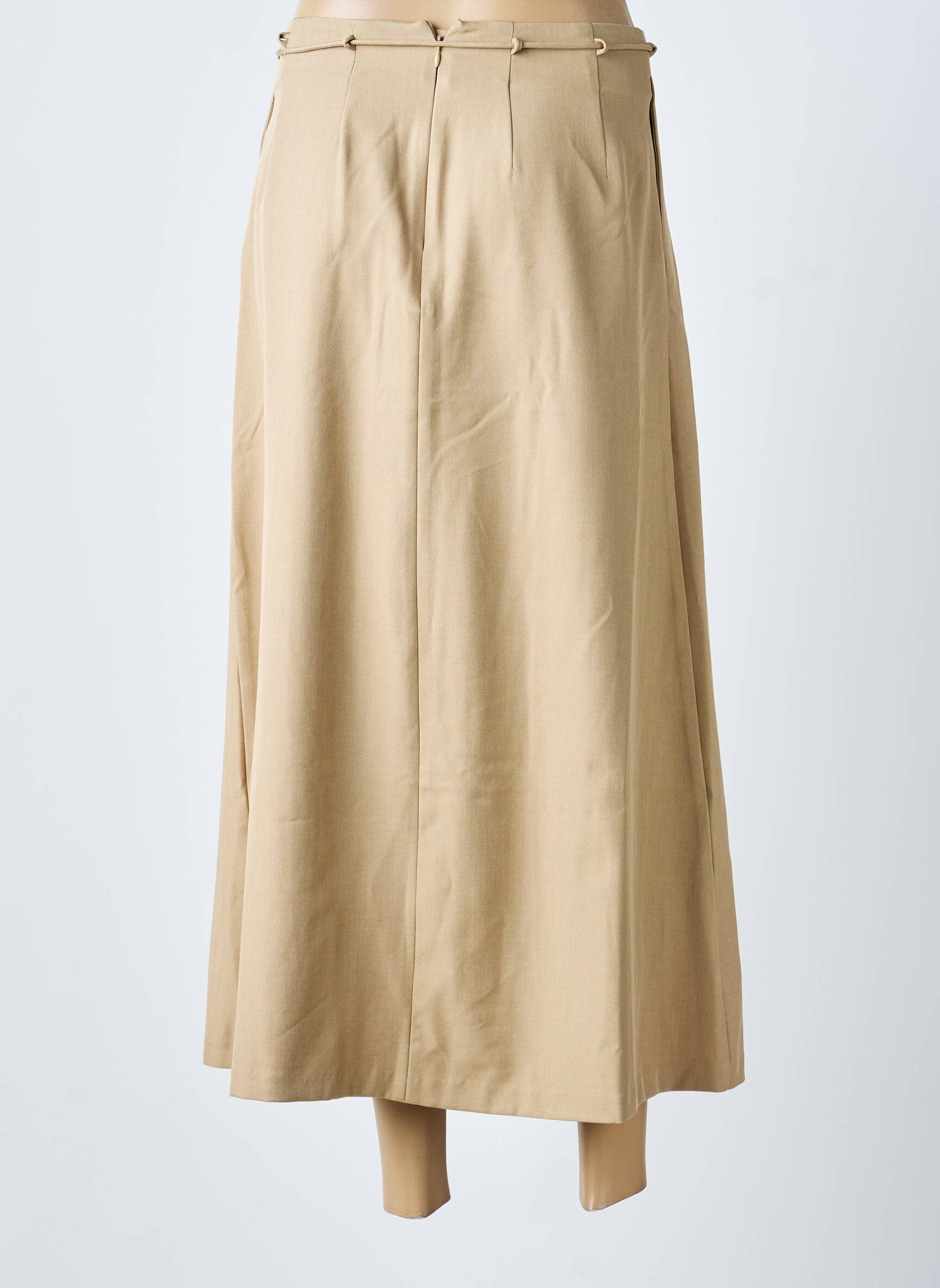 Jupe longue fermeture zippée au dos beige Y.A.S femme