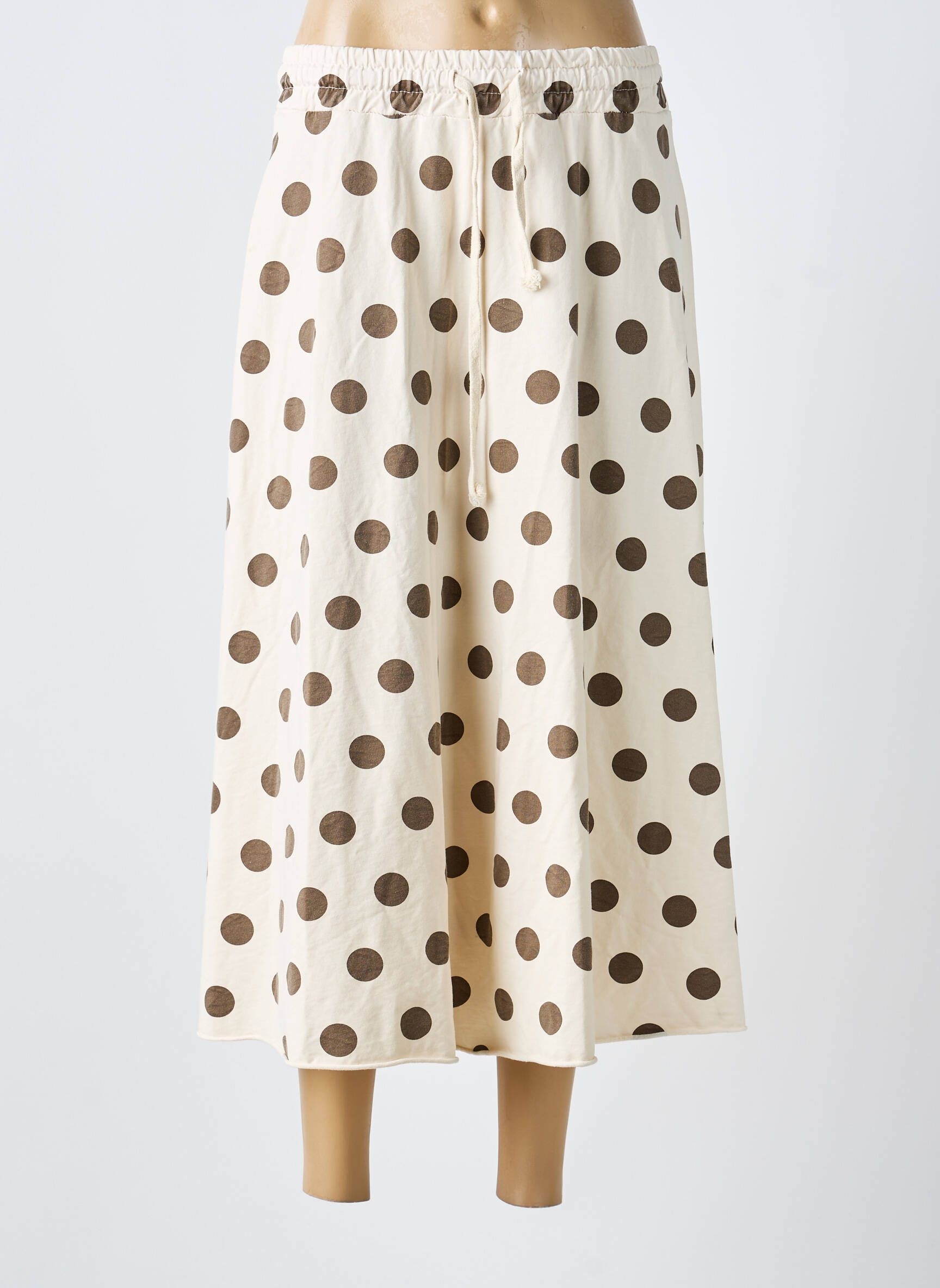 Jupe longue taille normale beige FARFALLA femme