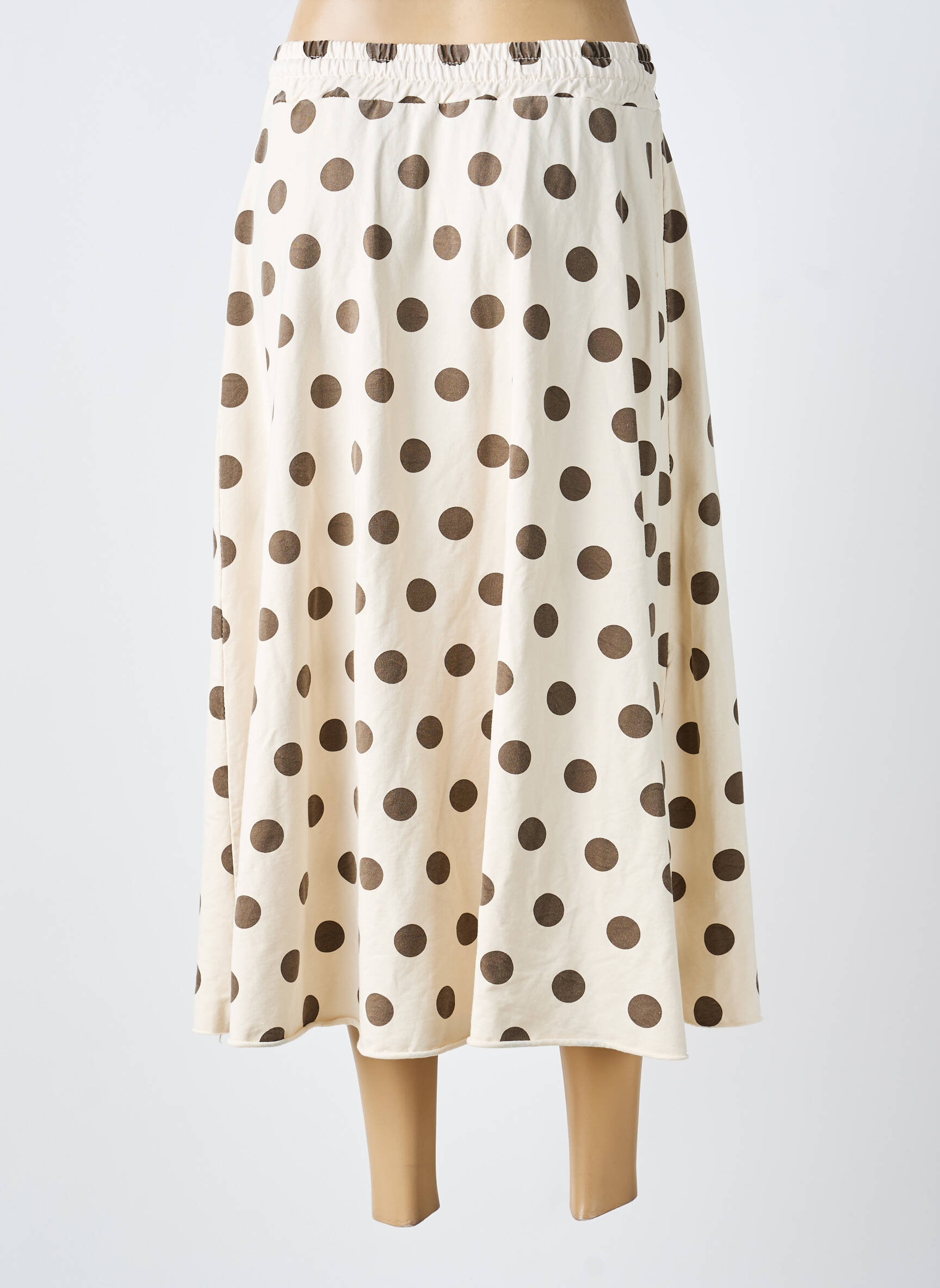Jupe longue taille normale beige FARFALLA femme