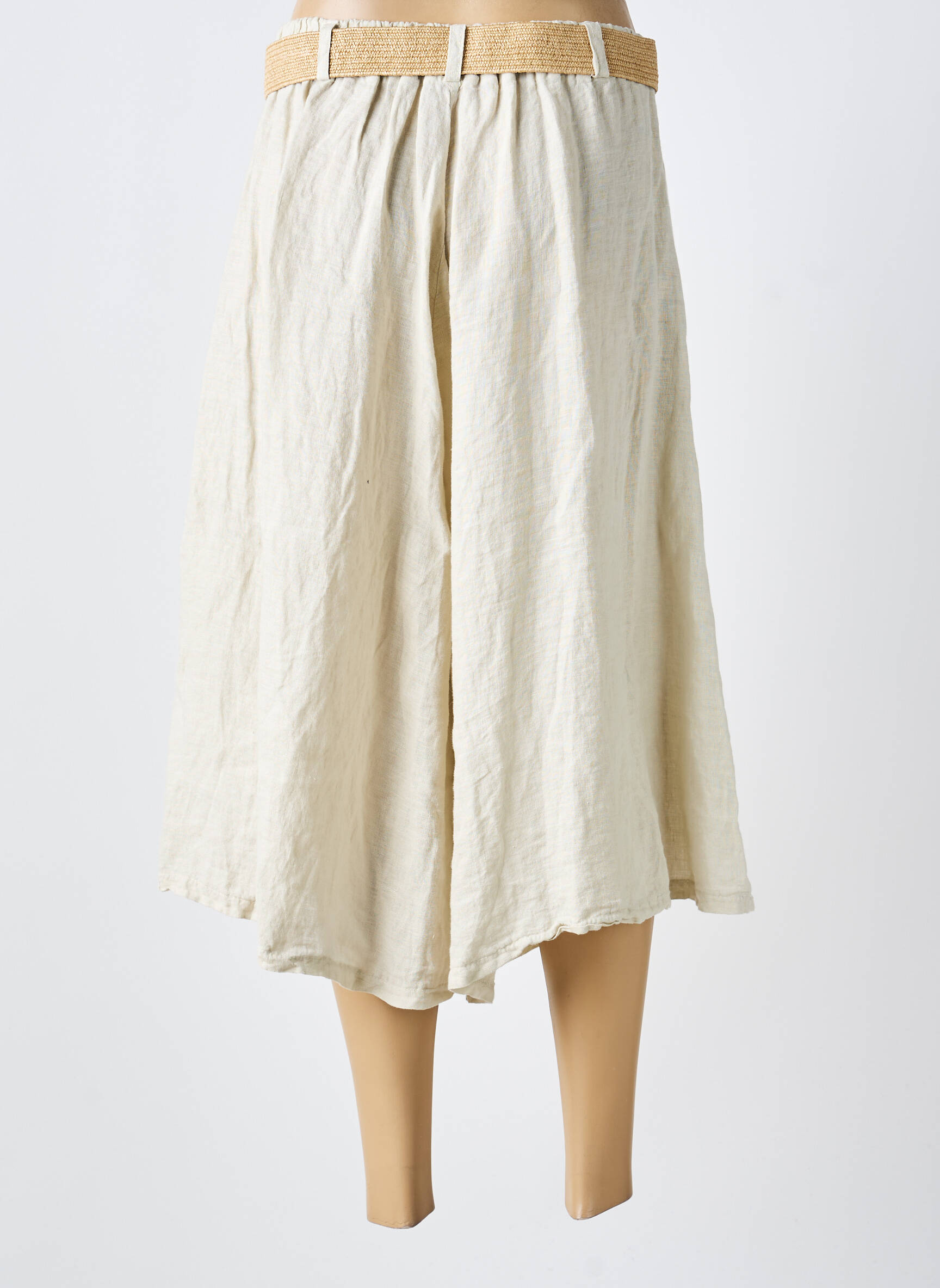 Pantacourt taille normale taille normale beige FARFALLA femme