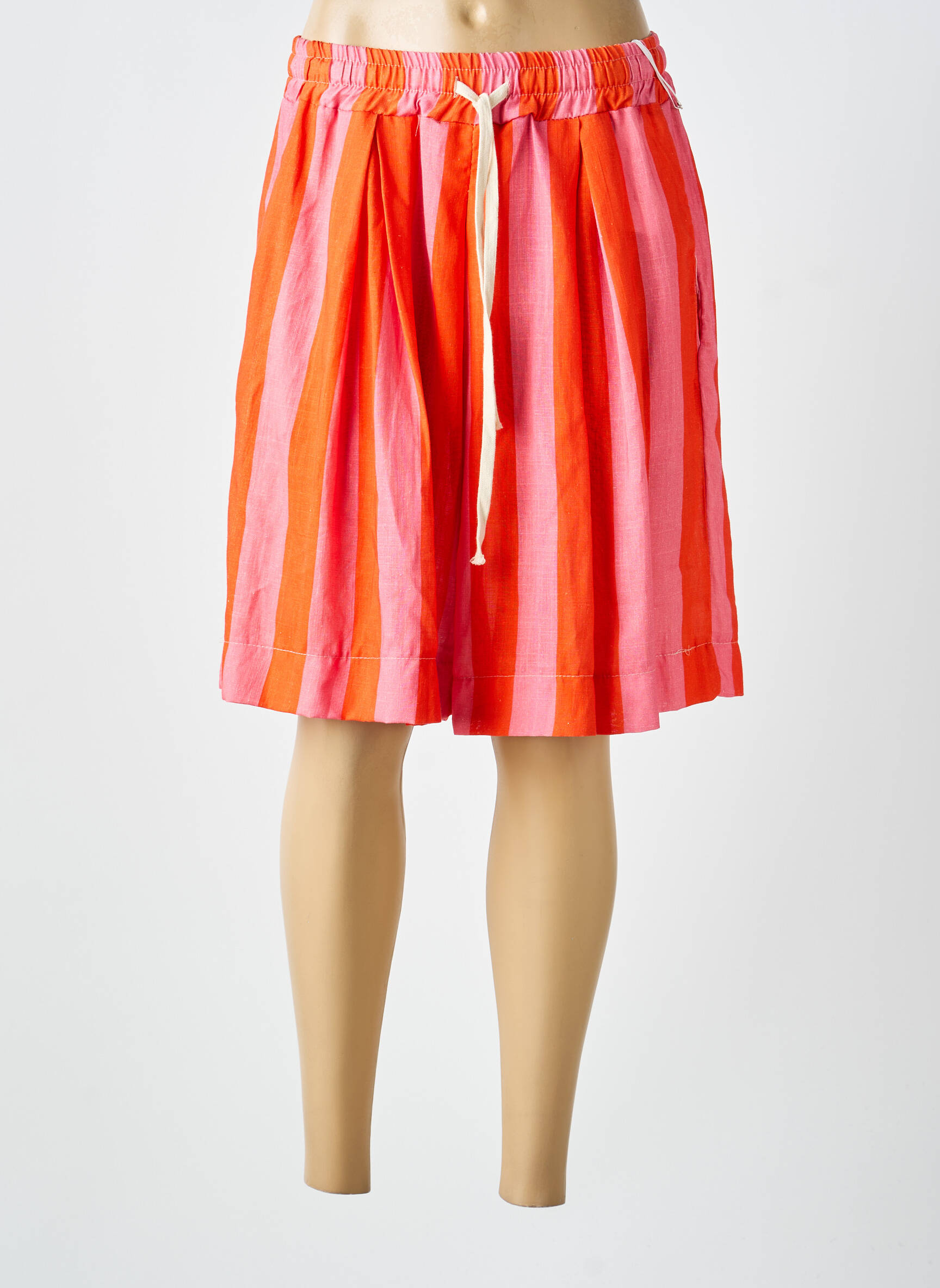 Bermuda taille élastique taille normale orange FARFALLA femme