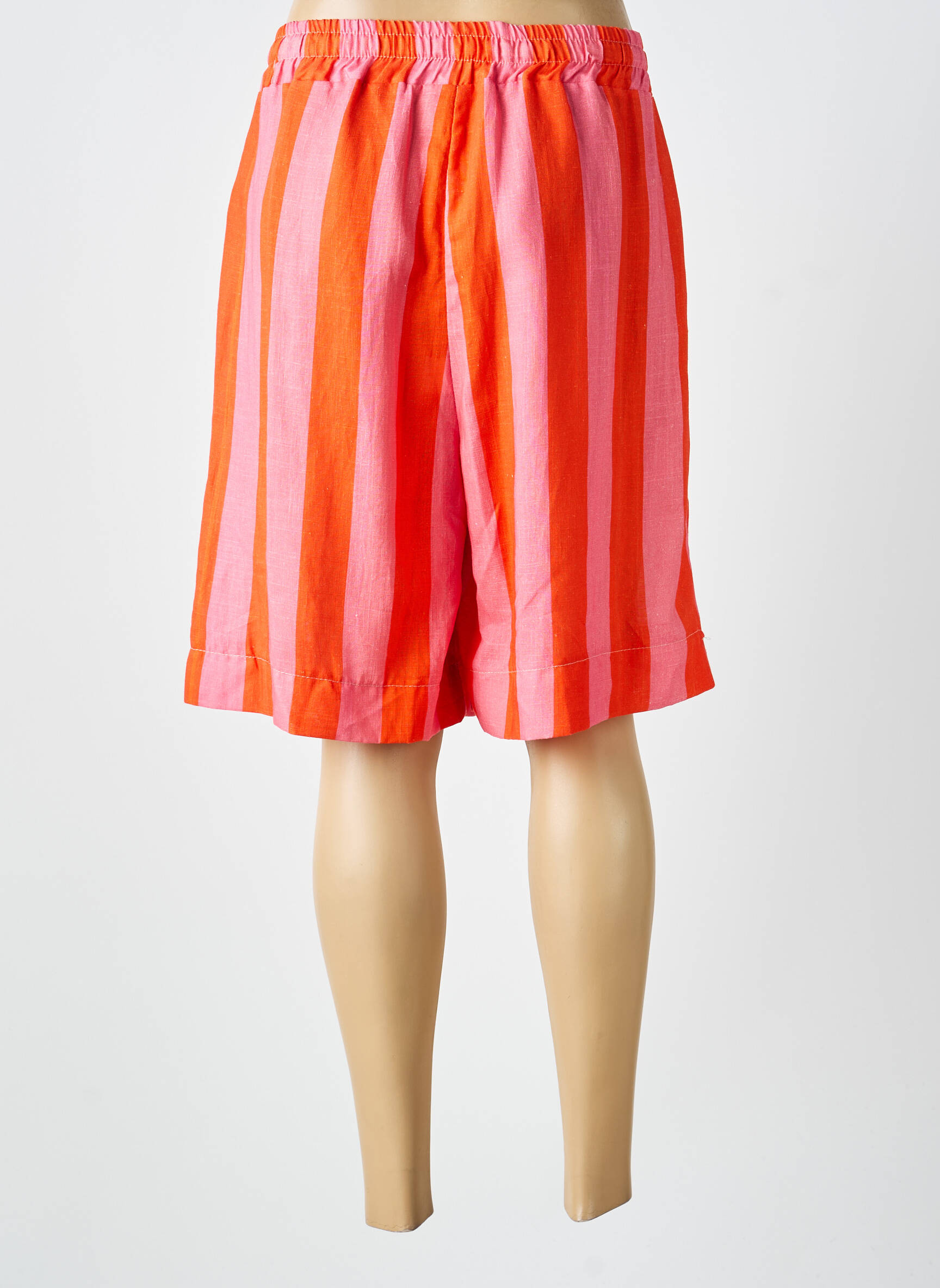 Bermuda taille élastique taille normale orange FARFALLA femme