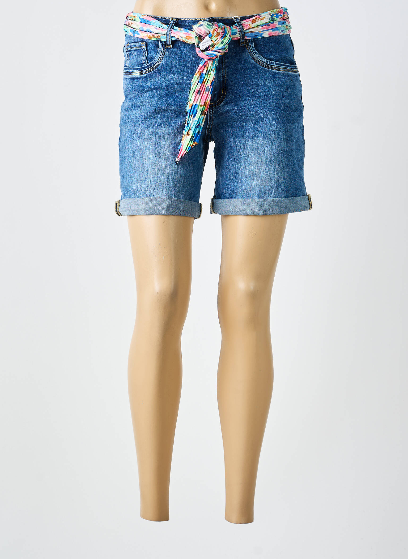 Short tissage denim taille normale gris MAISON ONADO femme