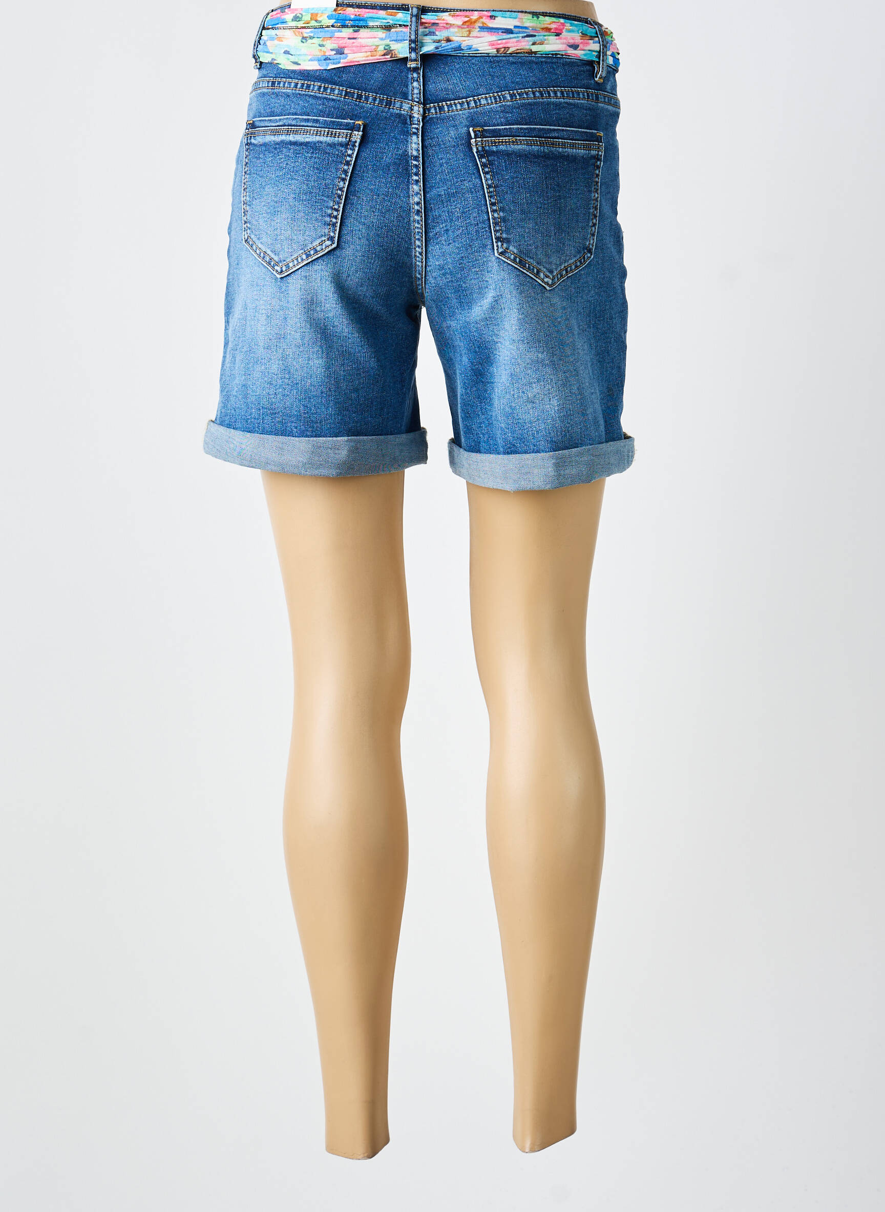 Short tissage denim taille normale gris MAISON ONADO femme