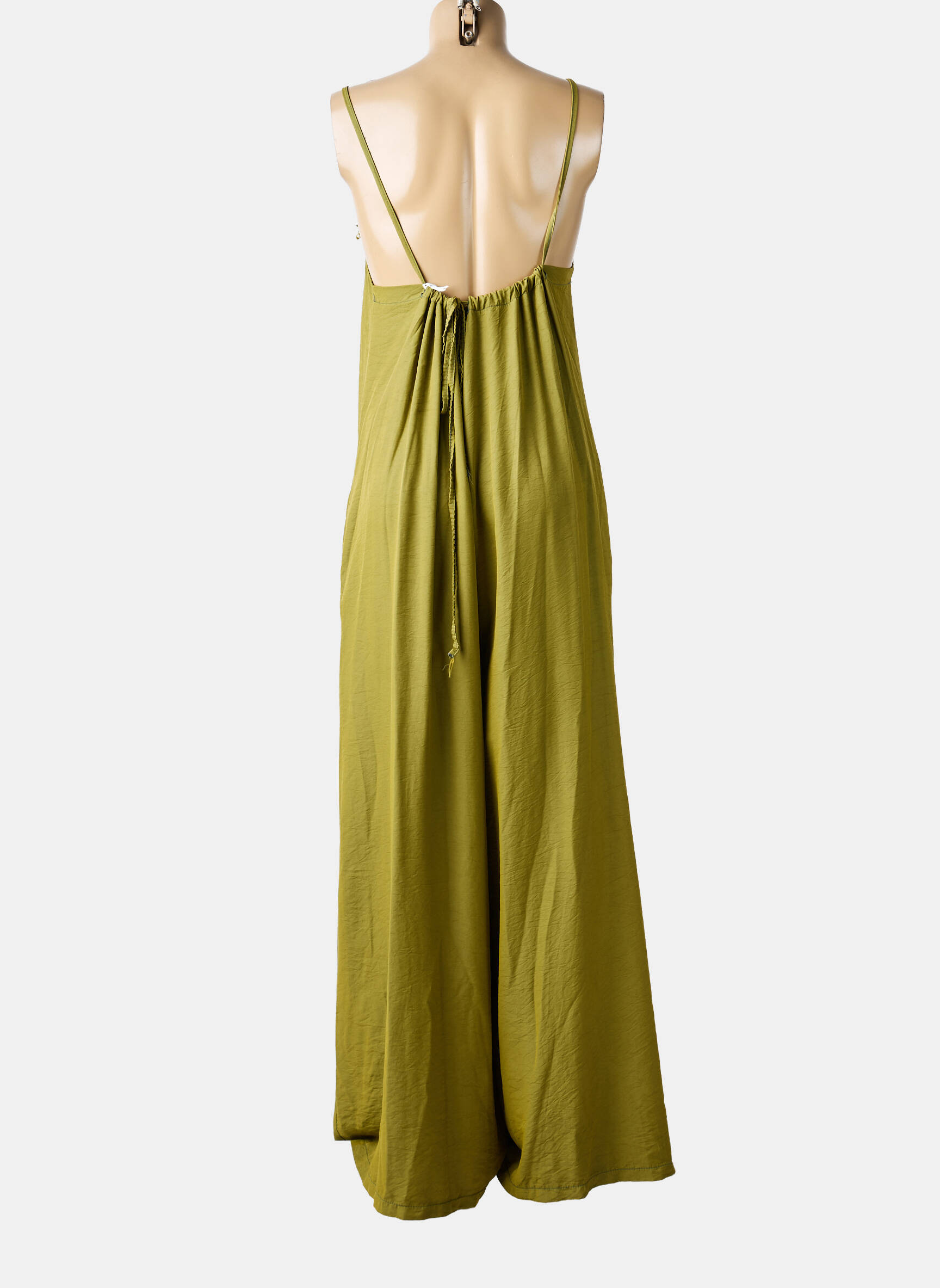 Combi-pantalon fines bretelles fines bretelles vert FARFALLA femme