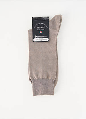 Chaussettes stretch gris PERRIN homme