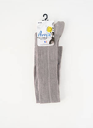 Chaussettes stretch gris PERRIN homme