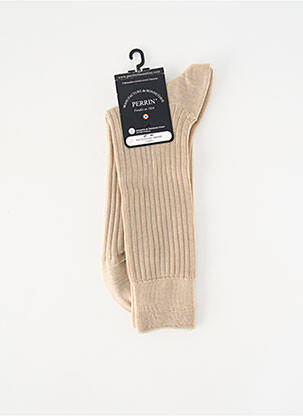 Chaussettes stretch beige PERRIN homme