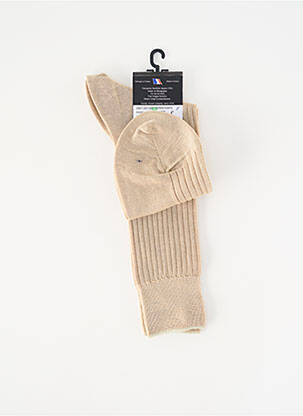 Chaussettes stretch beige PERRIN homme