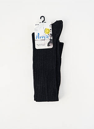 Chaussettes stretch noir PERRIN homme