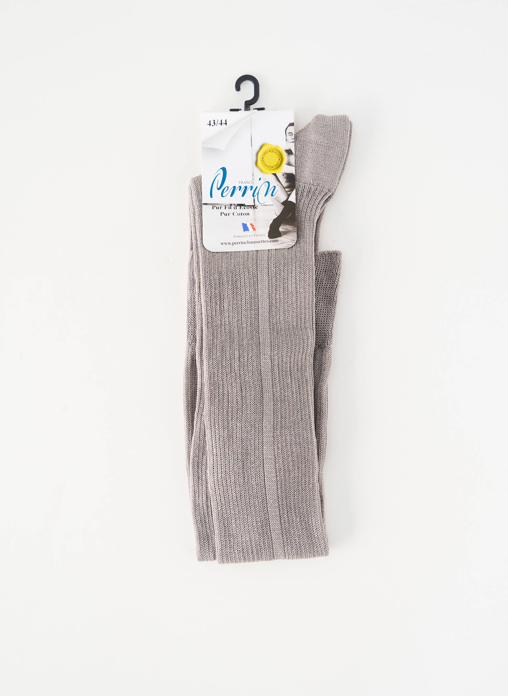 Chaussettes stretch gris PERRIN homme