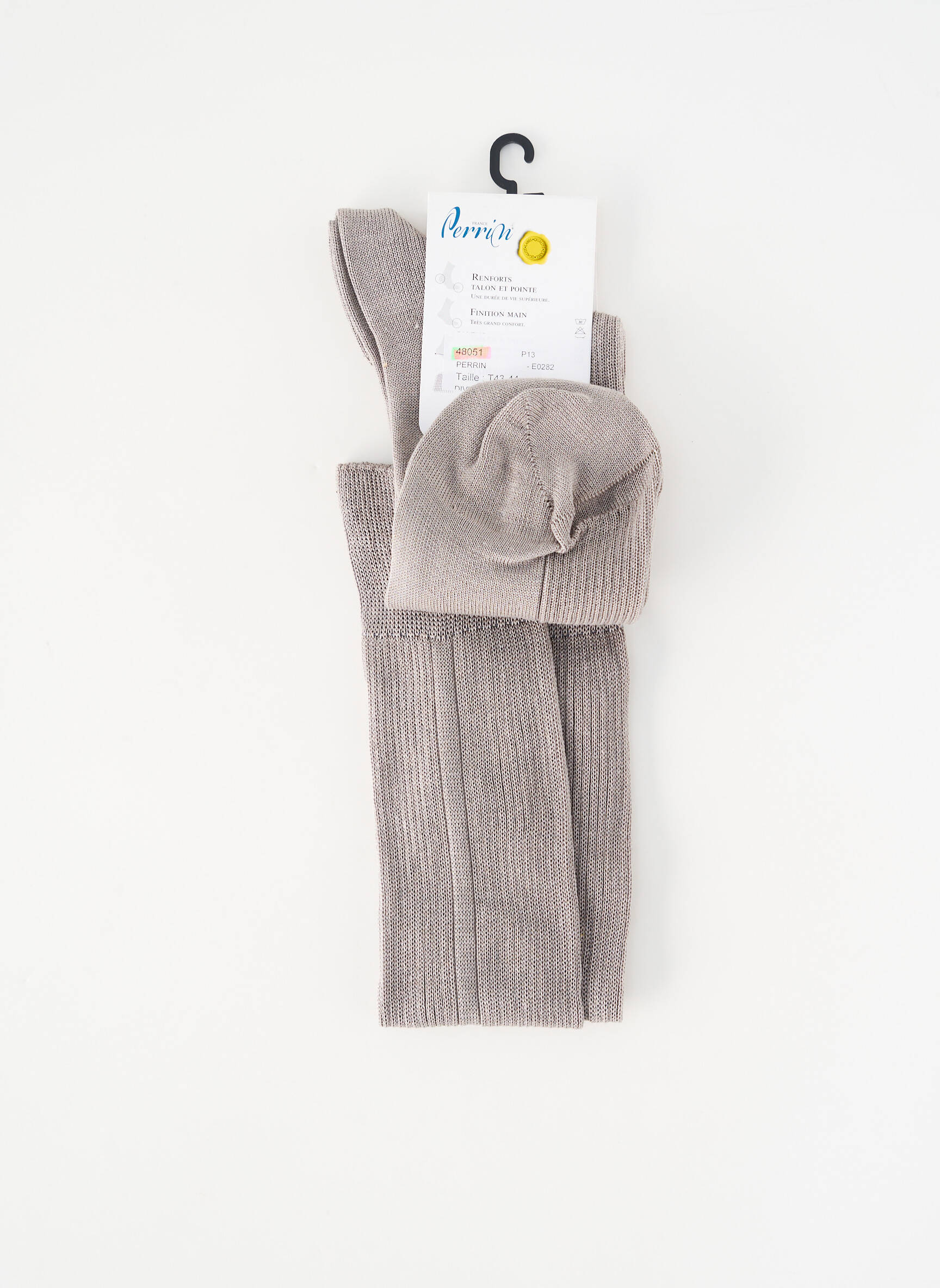 Chaussettes stretch gris PERRIN homme