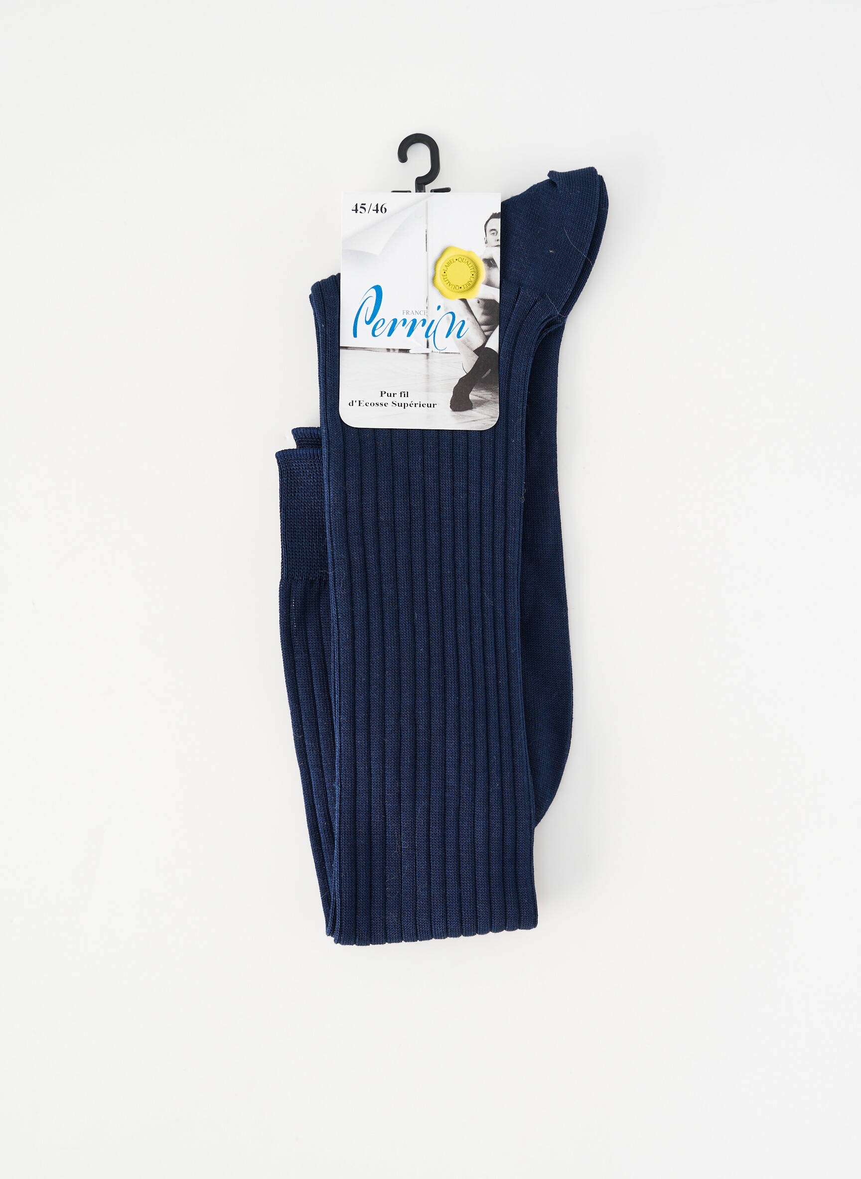 Chaussettes stretch bleu PERRIN homme
