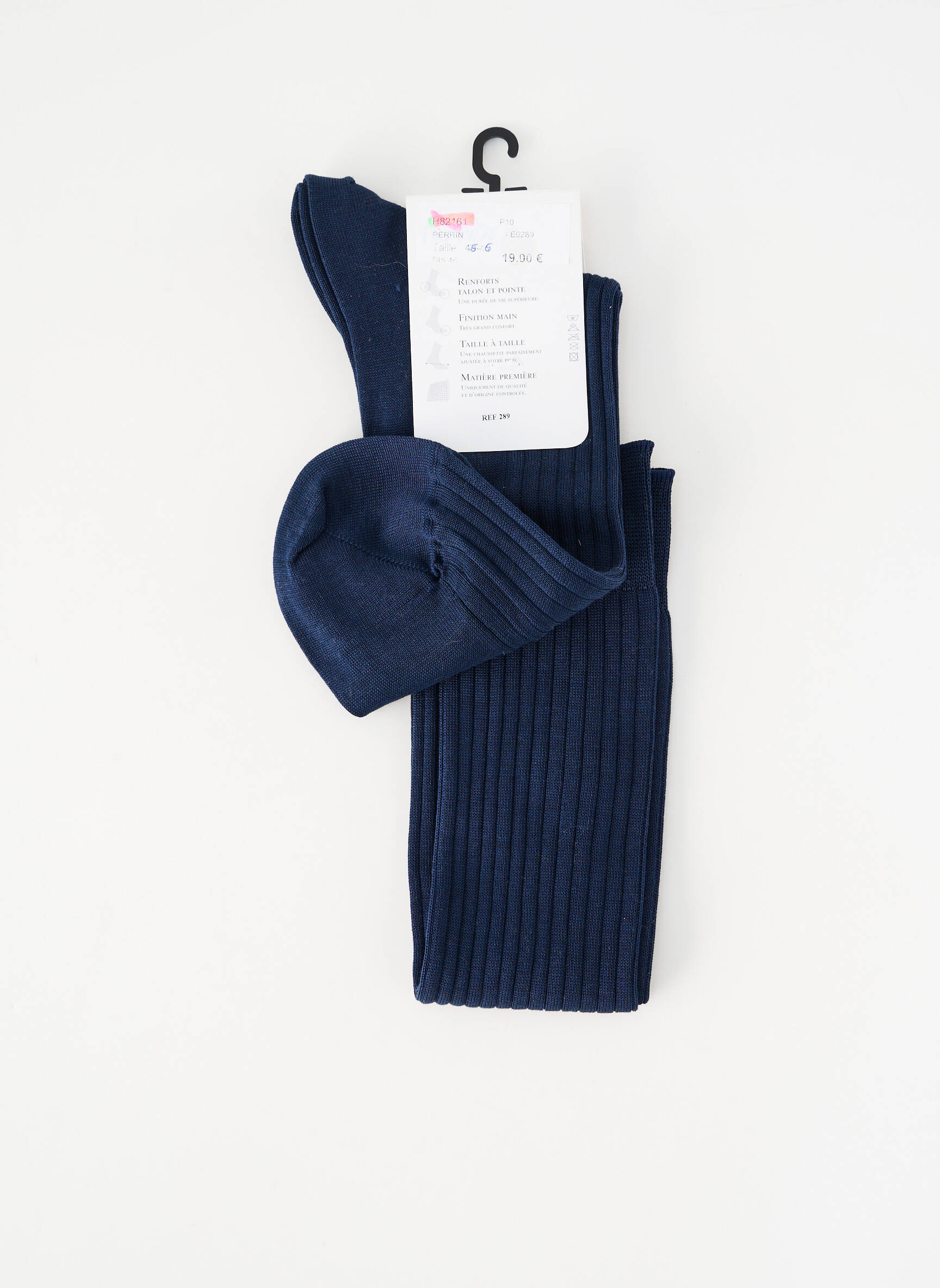 Chaussettes stretch bleu PERRIN homme