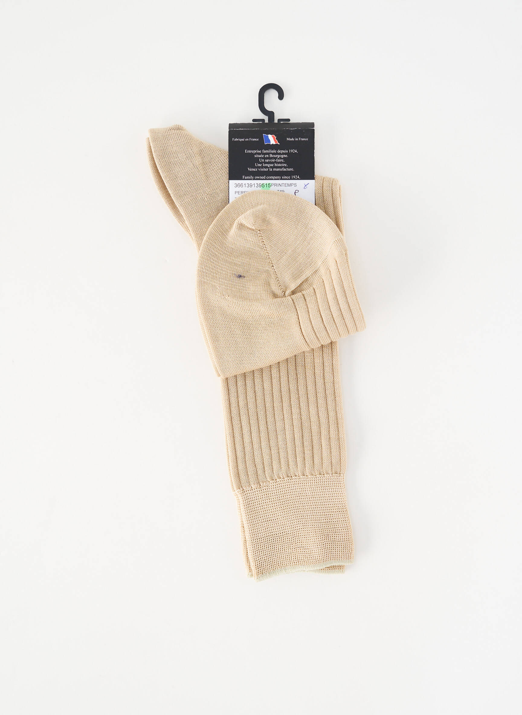Chaussettes stretch beige PERRIN homme