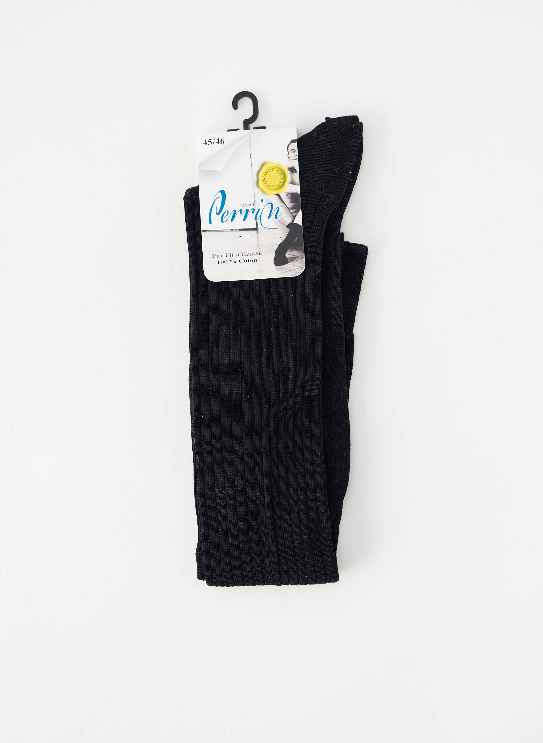Chaussettes stretch noir PERRIN homme