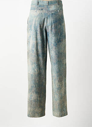 Pantalon droit tissage crêpe taille haute bleu ROSEANNA femme