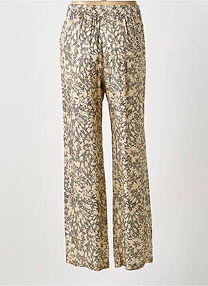 Pantalon droit taille élastique taille normale beige GOLDEN GOOSE femme