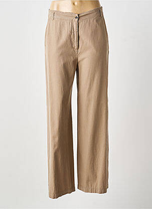 Pantalon droit taille à pinces taille normale marron DIEGA femme