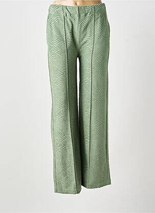 Pantalon droit stretch taille normale vert BENSIMON femme