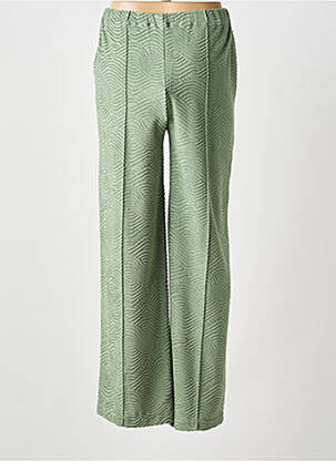 Pantalon droit stretch taille normale vert BENSIMON femme
