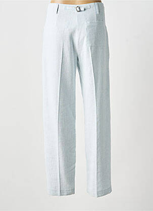 Pantalon droit taille à pinces taille haute bleu ATTIC AND BARN femme