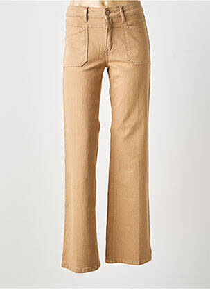 Jean coupe flare stretch taille normale marron JANE BLUE femme