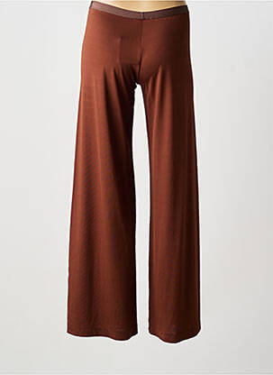 Pantalon large taille normale taille normale marron SIYU femme