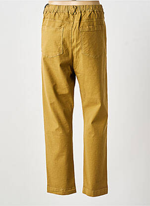 Pantalon droit stretch taille normale jaune HOD femme
