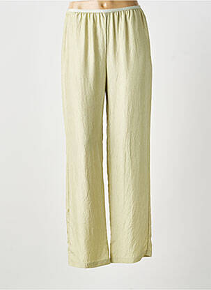 Pantalon large coupe fluide taille normale vert ROSEANNA femme