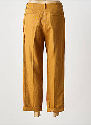 Pantalon 7/8 taille haute taille haute jaune POMANDERE femme