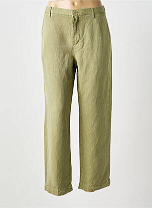 Pantalon chino tissage popeline taille normale vert FIVE femme