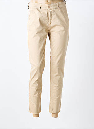 Pantalon chino stretch taille normale beige FIVE femme