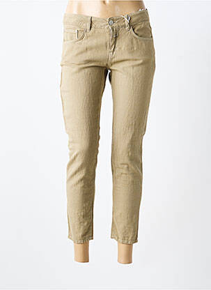 Jeans coupe slim taille basse taille basse marron CLOSED femme