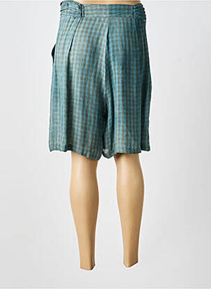 Bermuda taille haute taille haute bleu CLARAMONTE femme