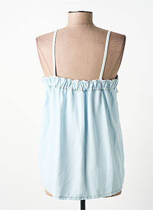 Top col carré fines bretelles bleu SEMICOUTURE femme