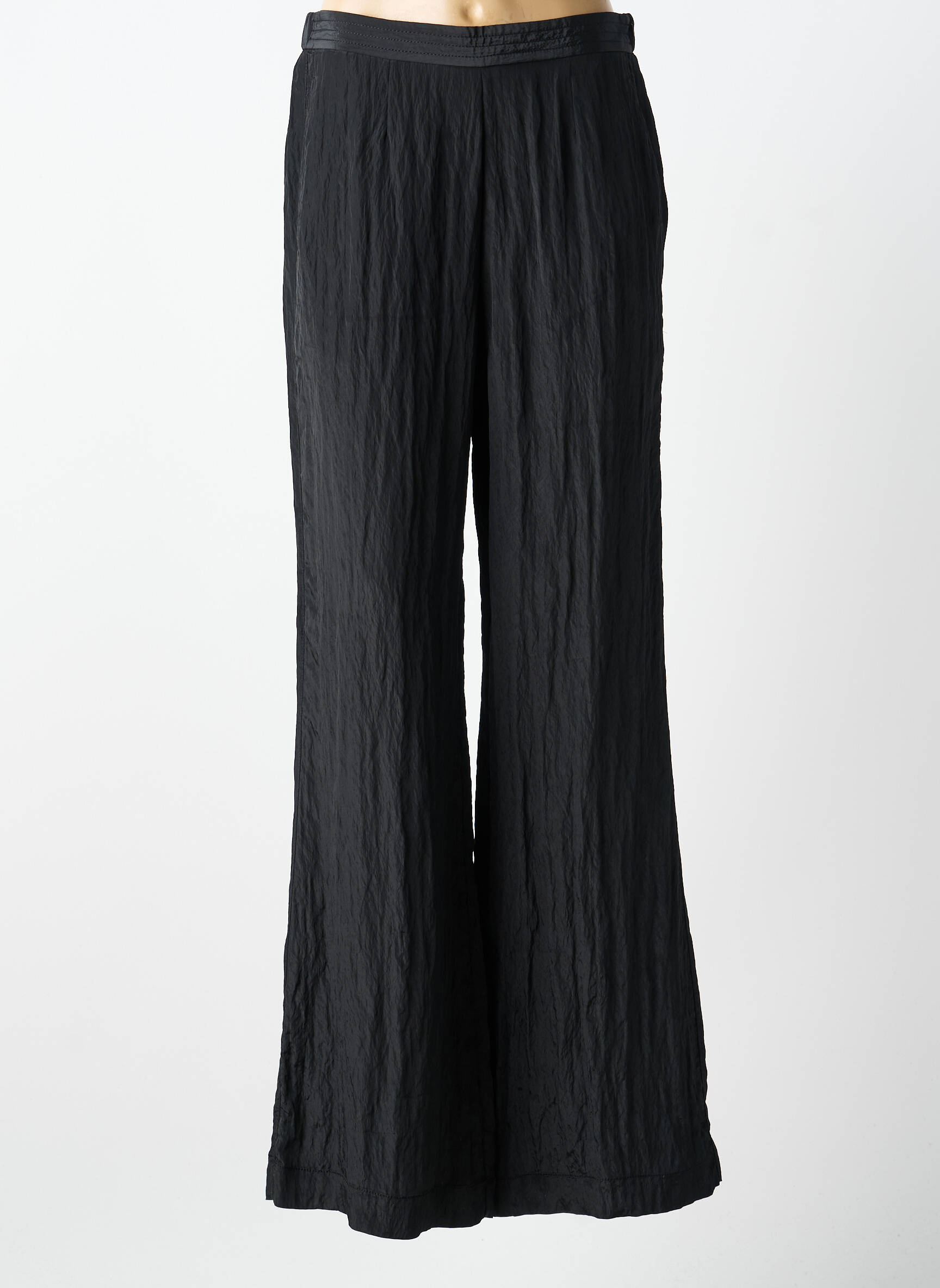 Pantalon flare taille élastique taille normale noir FORTE-FORTE femme