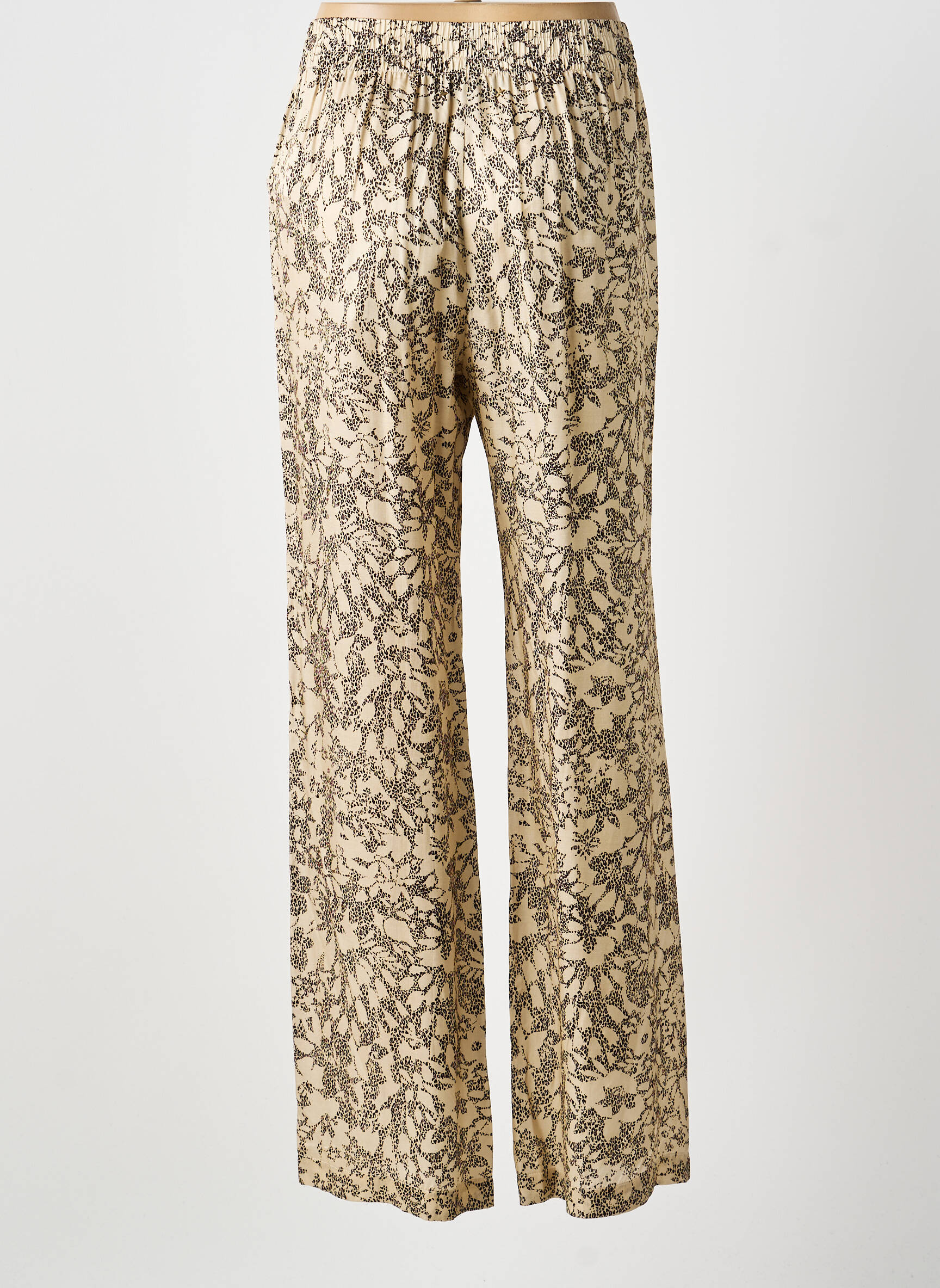 Pantalon droit taille élastique taille normale beige GOLDEN GOOSE femme