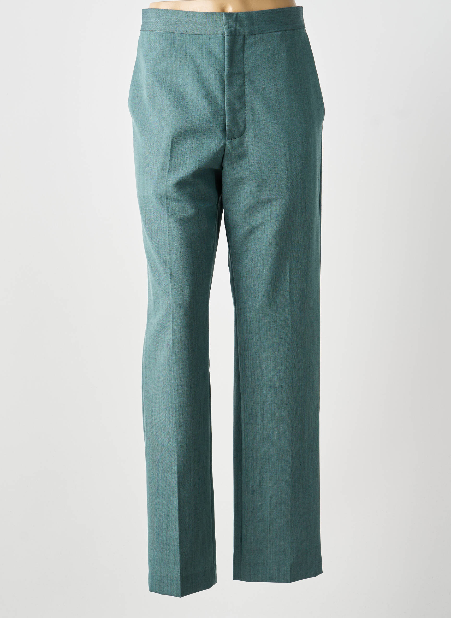 Pantalon droit taille à pinces taille normale vert SOEUR femme