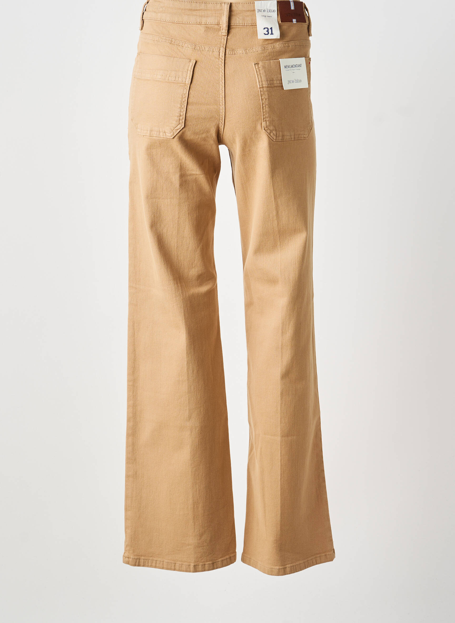 Jean coupe flare stretch taille normale marron JANE BLUE femme